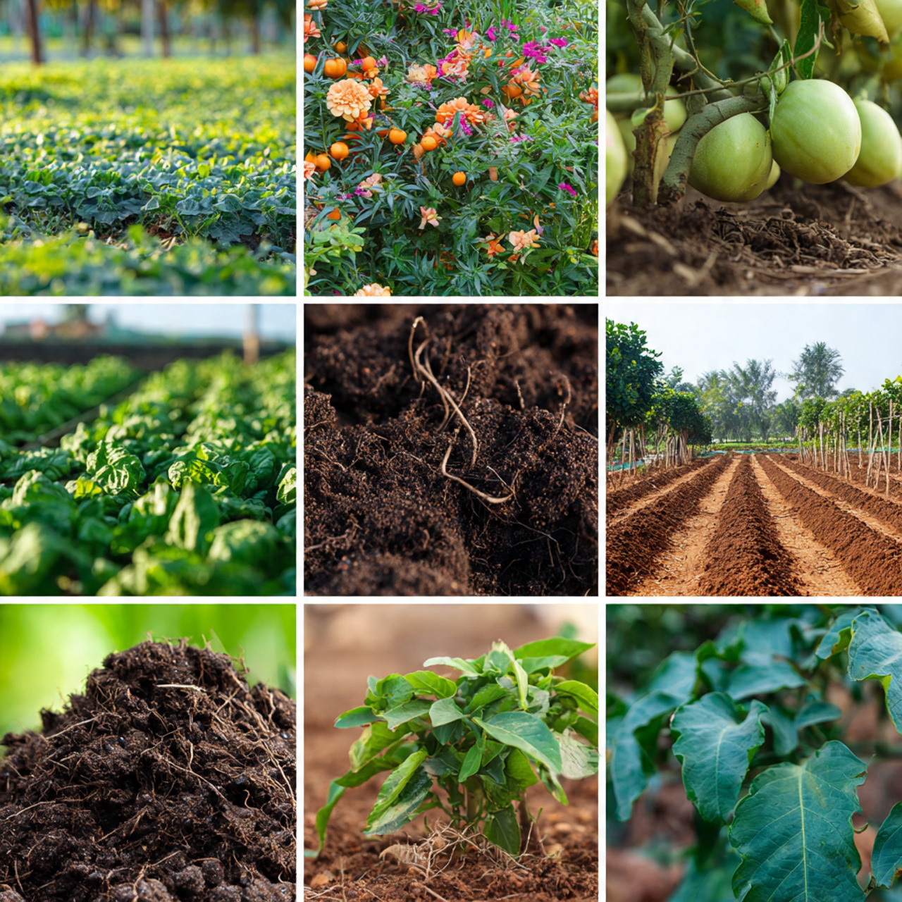 Applications of organic compost in agriculture and landscaping